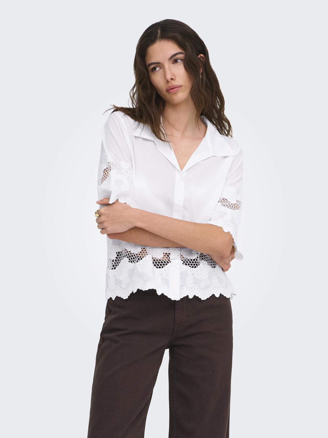 JDYSVEA 2/4 EMB SHIRT WVN EXP