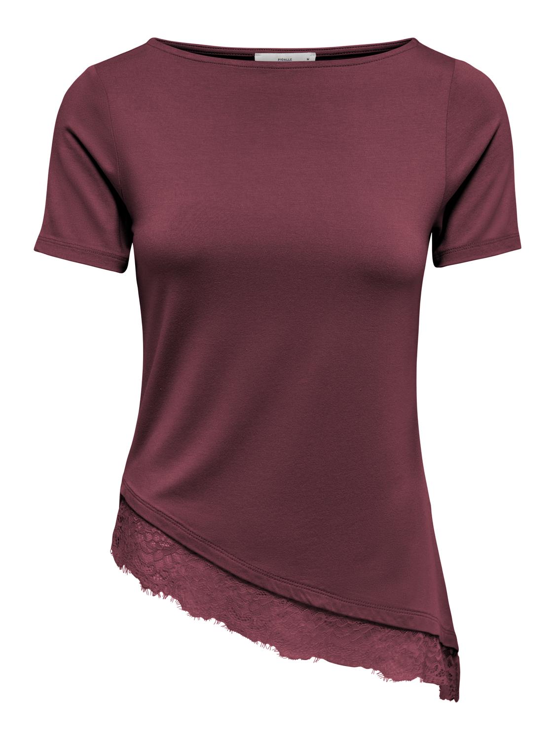PGMILDA BOAT NECK S/S LACE TEE JRS CS