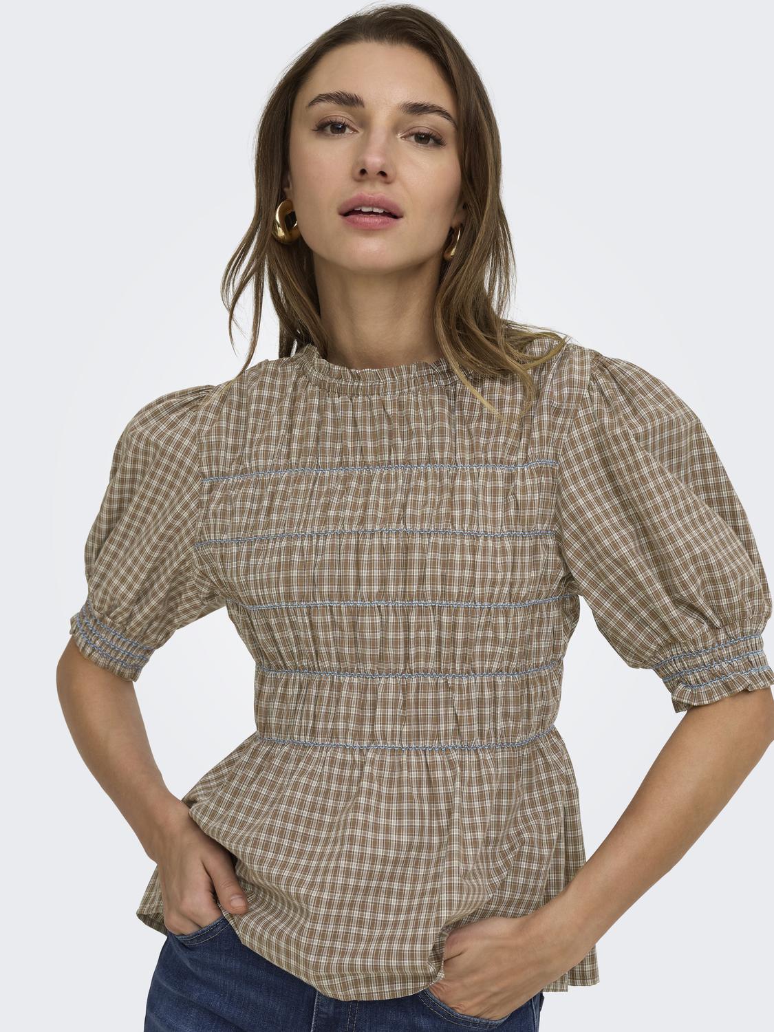 ONLJOSY S/S SMOCK TOP WVN EX - 5
