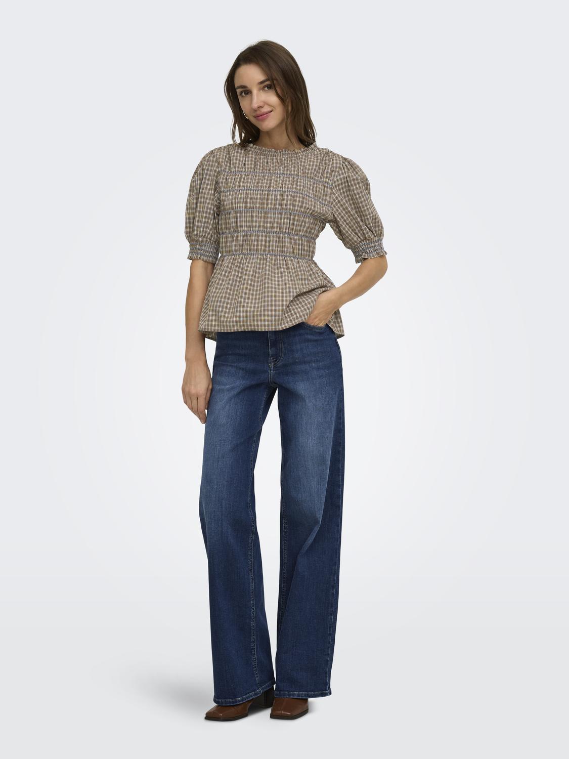 ONLJOSY S/S SMOCK TOP WVN EX - 6