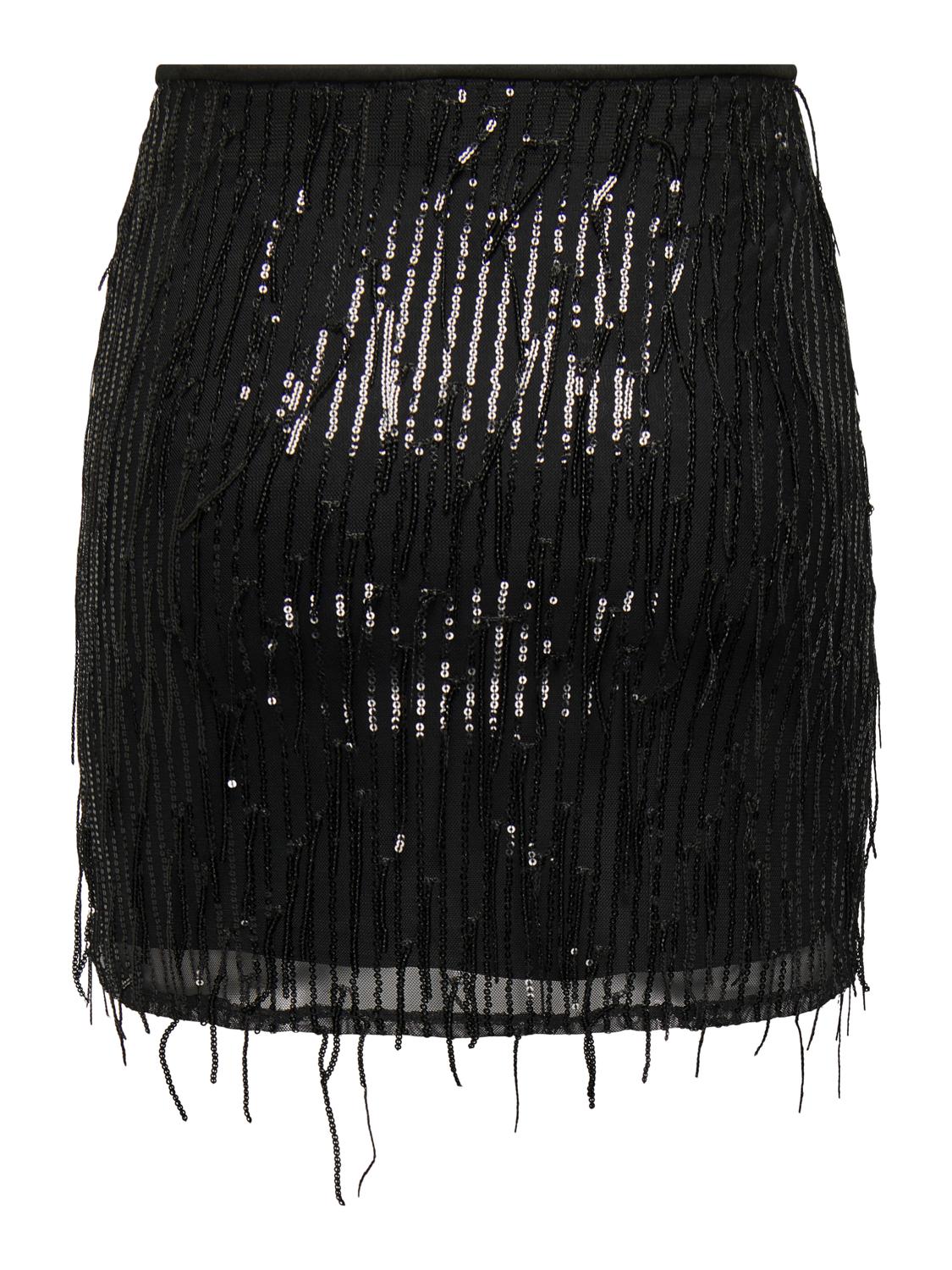 ONLSPACY SHORT SEQUINS SKIRT WVN CS - 7
