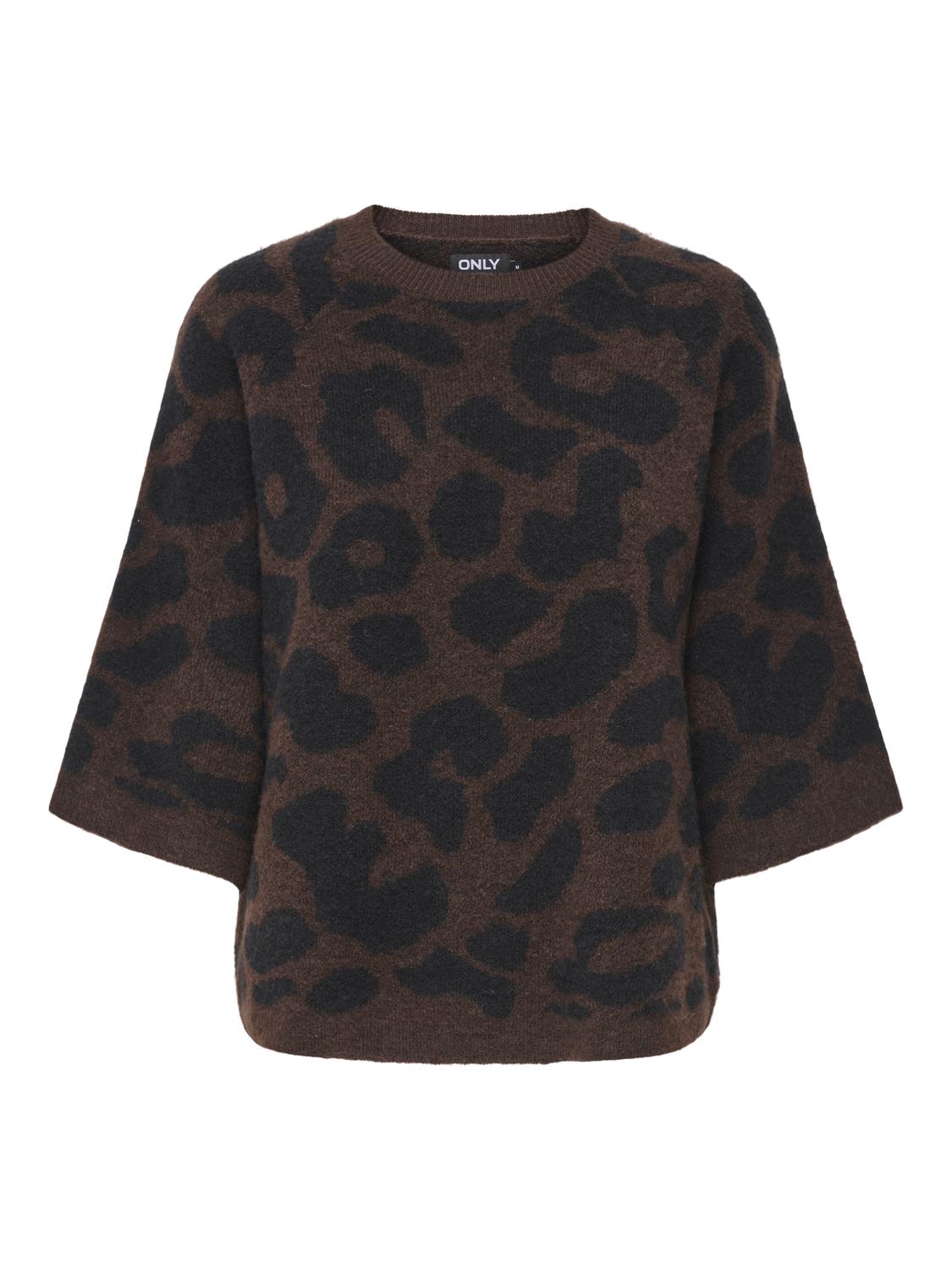 PGBELLA JACQUARD 3/4 PULLOVER KNT