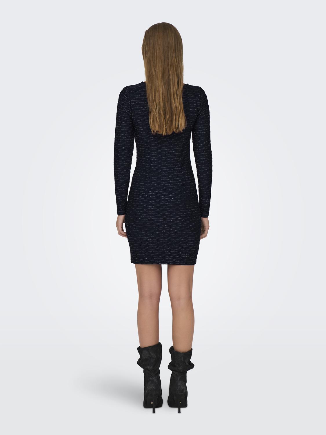 ONLASTRA L/S V-NECK GLITTER DRESS JRS - 2