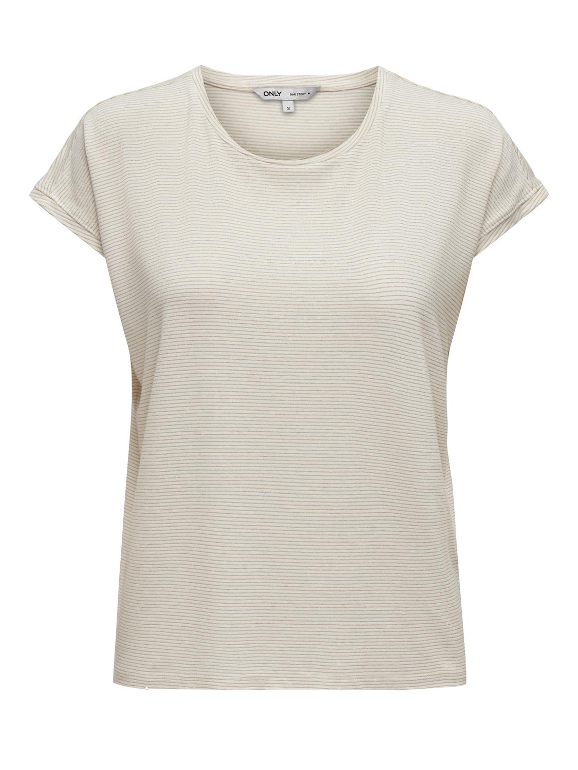 ONLCLAUDIA Basic top met V-hals en glitterdetail - 3