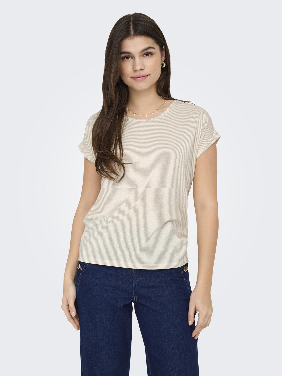ONLCLAUDIA Basic top met V-hals en glitterdetail - 5