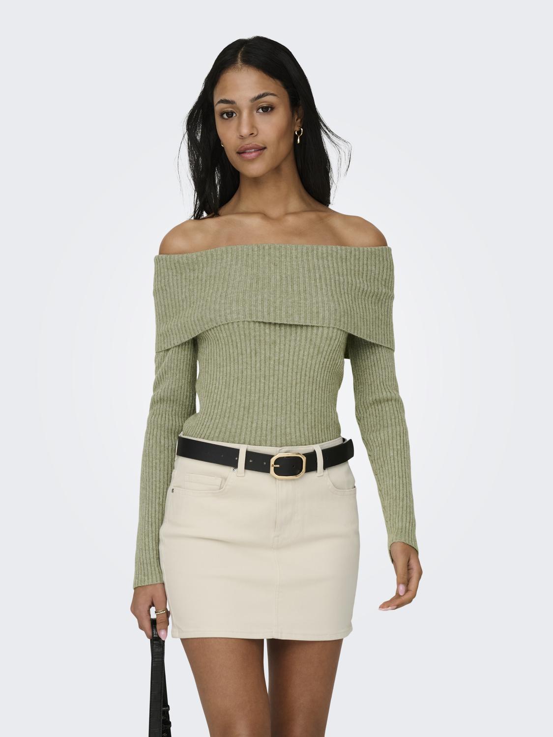 ONLKATIA LS OFF SHOULDER KNT NOOS