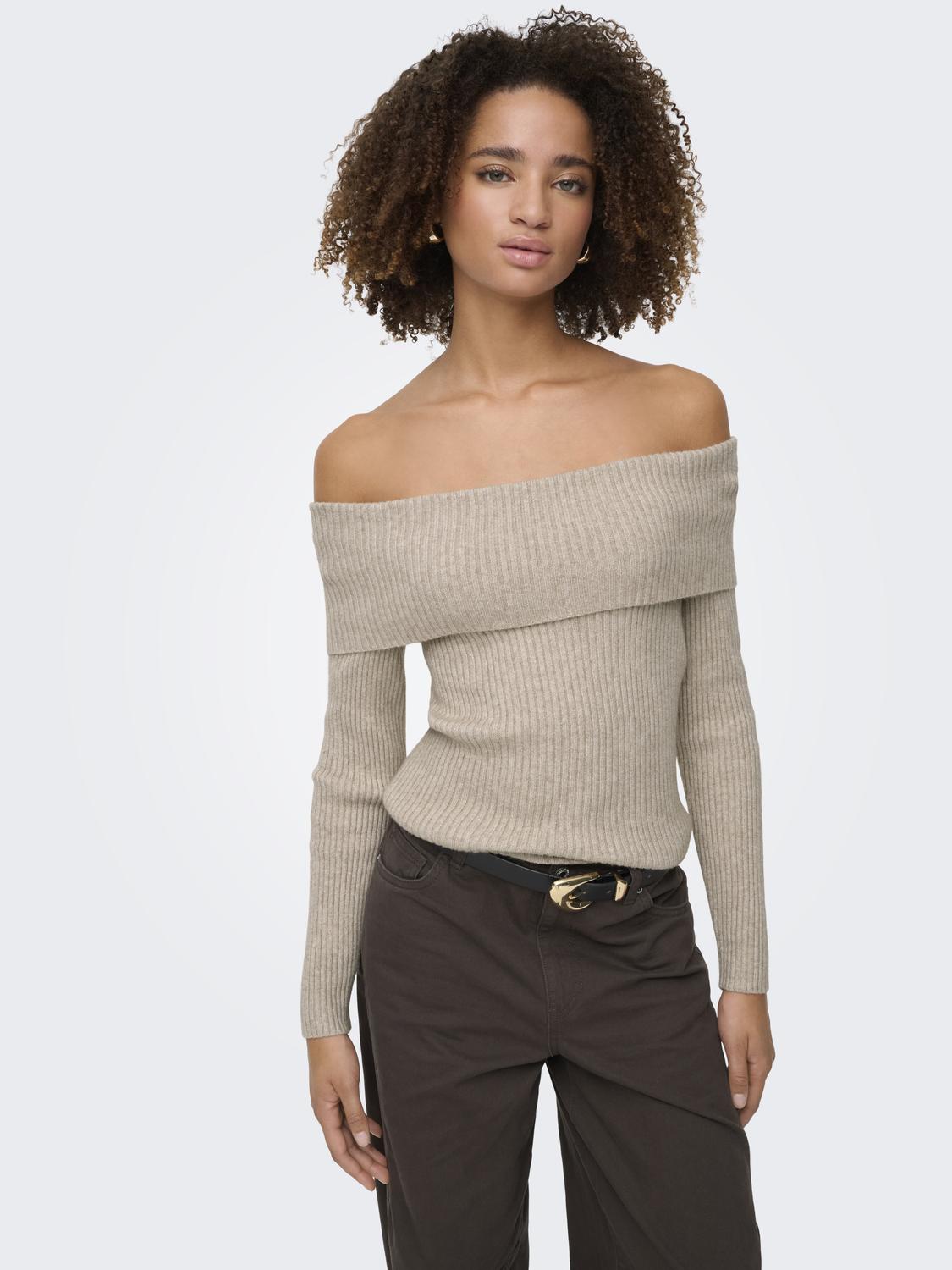 ONLKATIA LS OFF SHOULDER KNT NOOS - 4