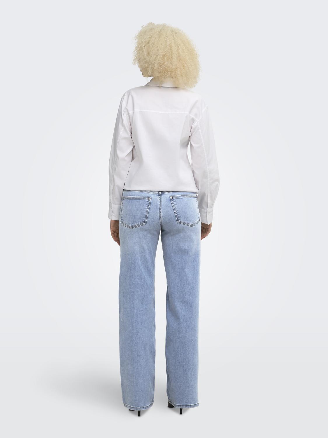ONLMADISON Jeans med høj talje og bred benpasform og baglommer - 2