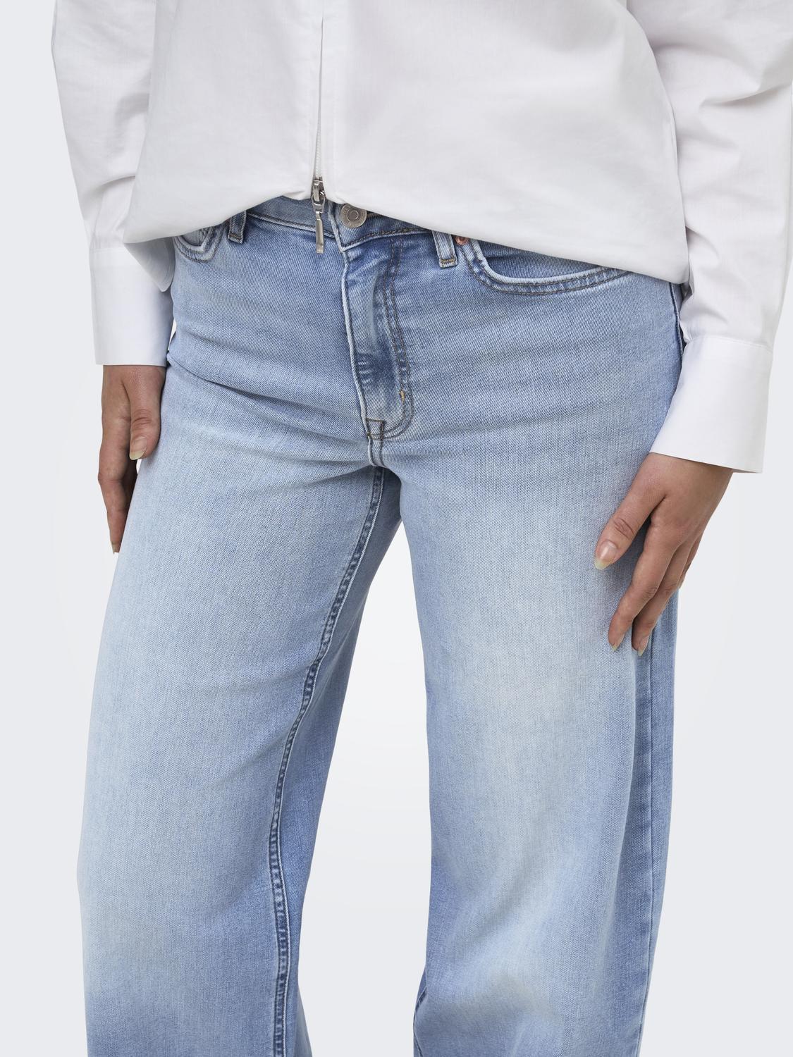 ONLMADISON Jeans med høj talje og bred benpasform og baglommer - 5
