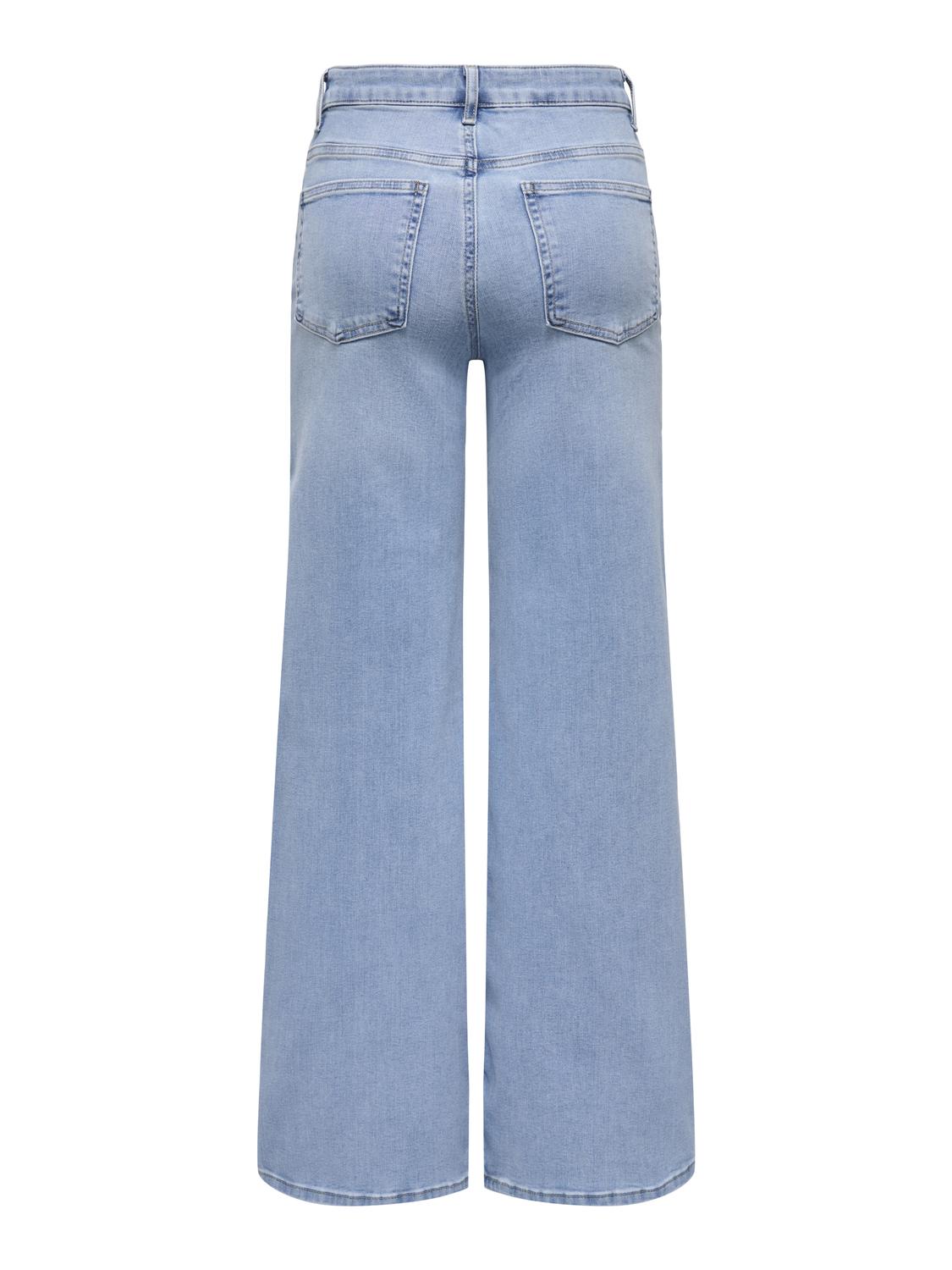 ONLMADISON Jeans med høj talje og bred benpasform og baglommer - 7