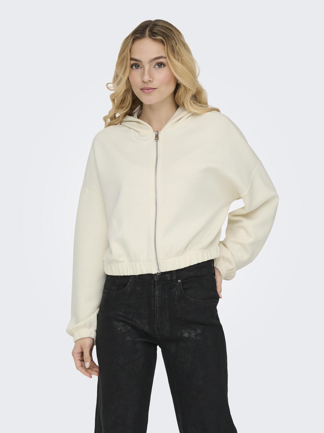 ONLSCARLETT L/S ZIP-HOOD SWT
