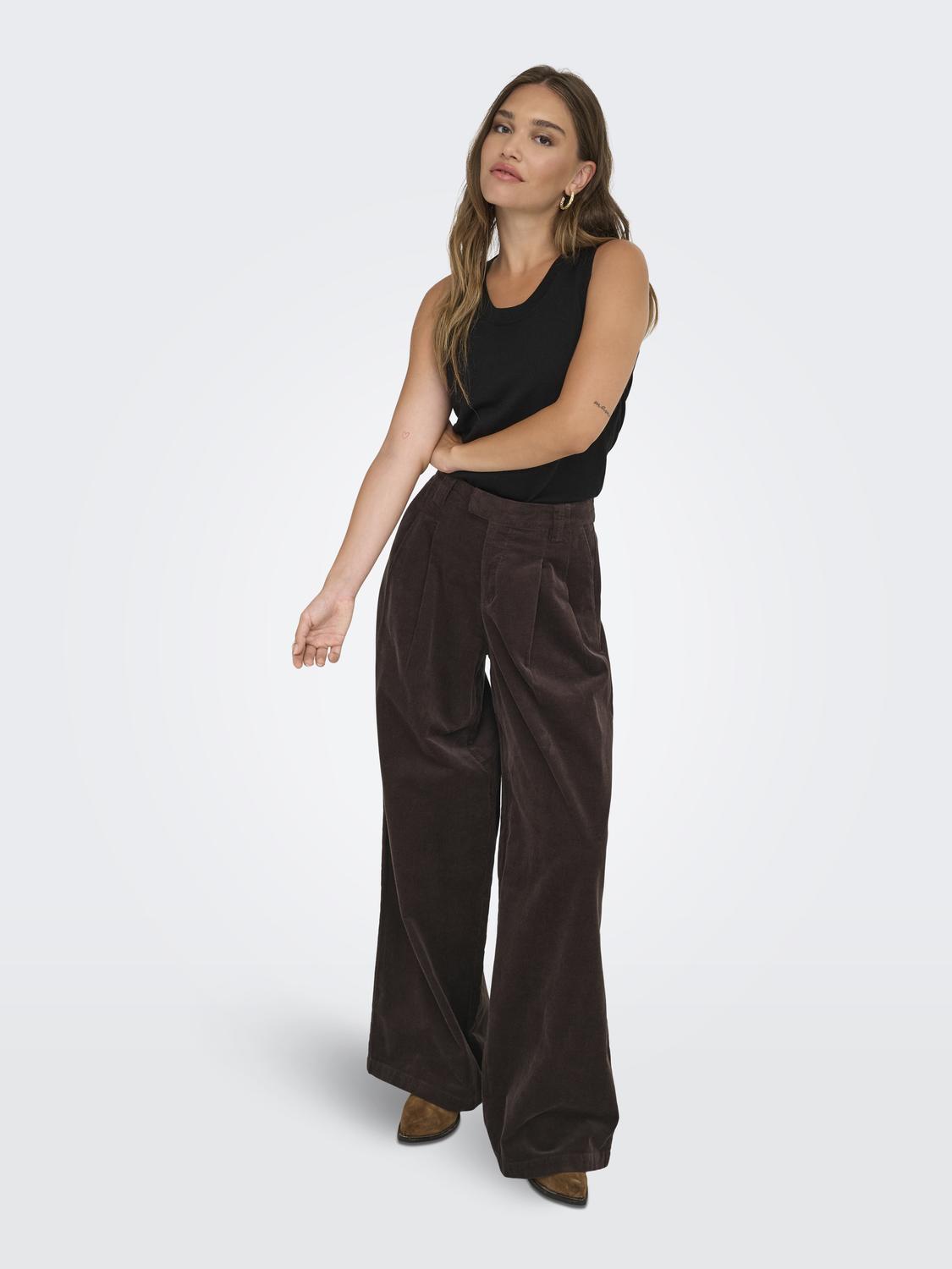 ONLSVEA-NESSA MW CORD WIDE PANT CC TLR - 4