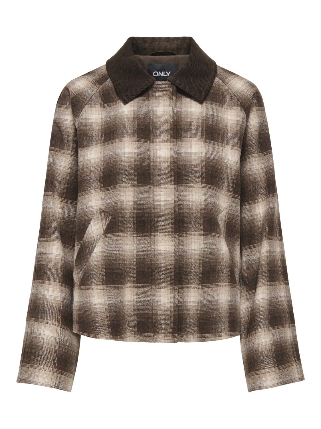 ONLKINE CHECKED CORD JACKET CC OTW - 3