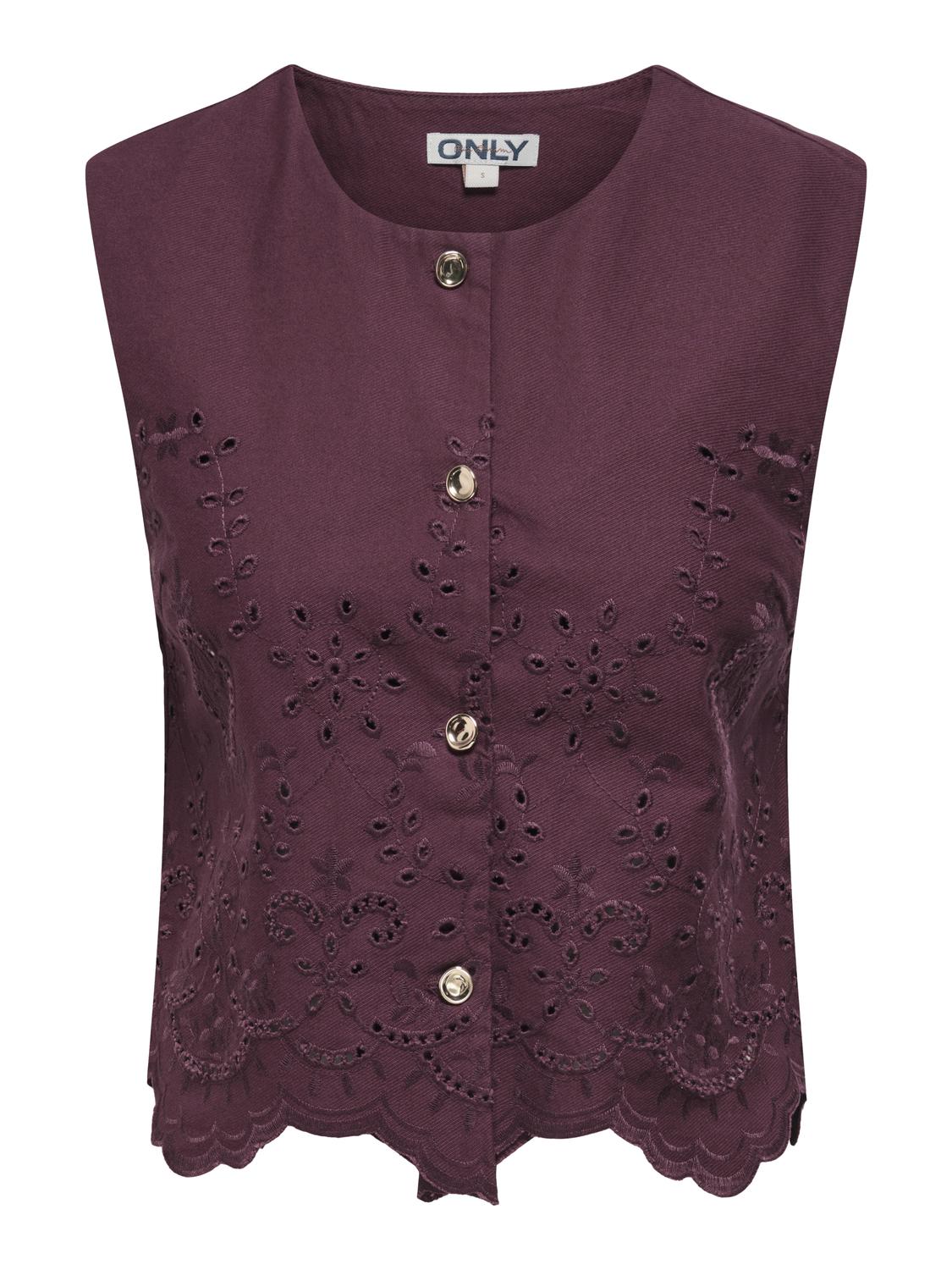 ONLREYA S/L BRO ANGLAISE WAISTCOAT PNT - 3