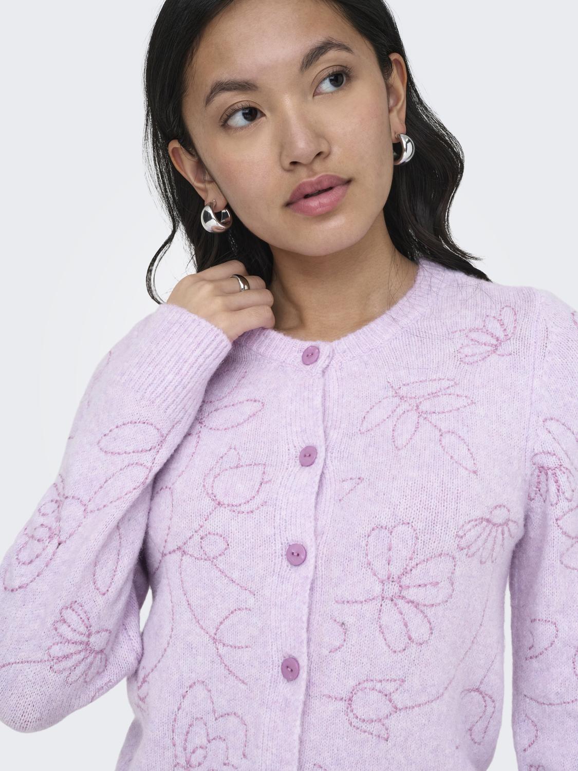 ONLSOLA LS EMB O-NECK CARDIGAN KNT - 5