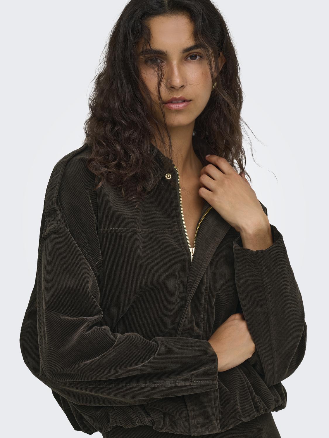 ONLMOON-FLORA L/S CORD BOMBER JACKET PNT - 4