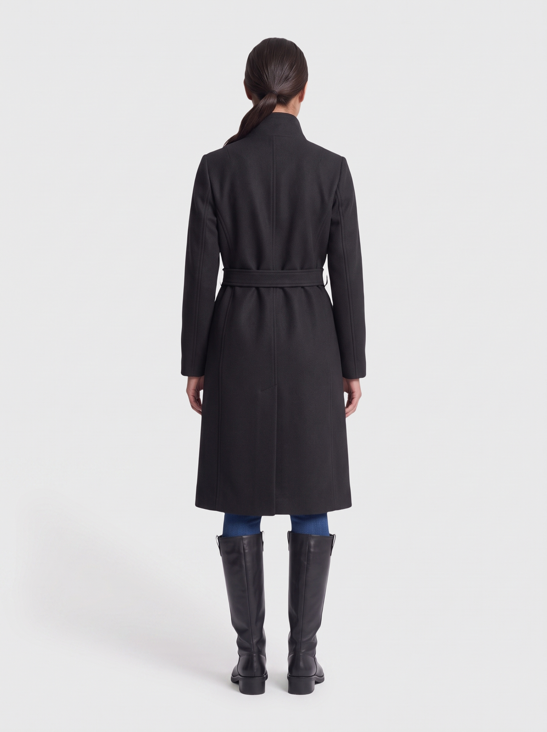 ONLTRILLION HIGH NECK BELT COAT PNT - 2
