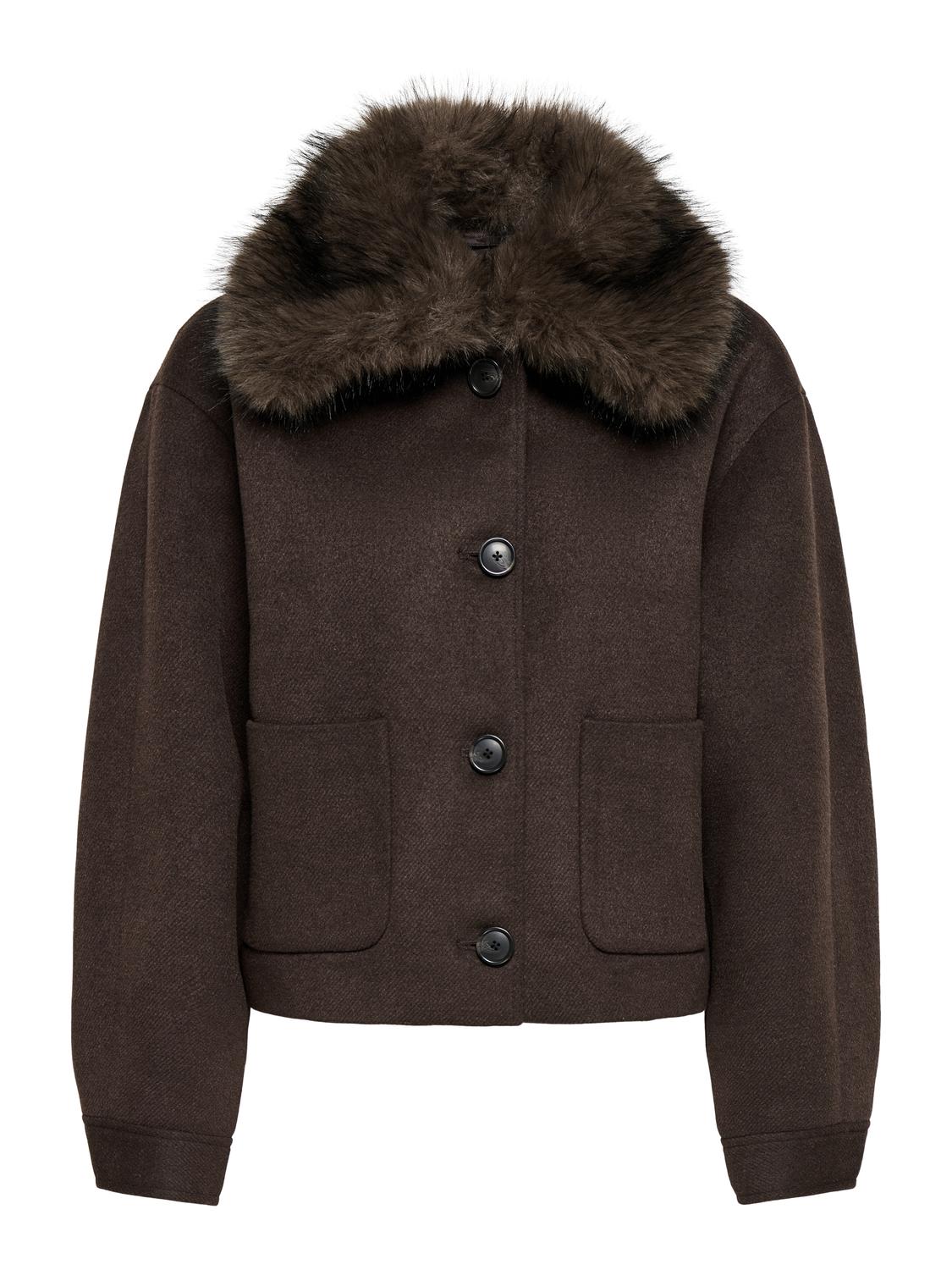 ONLELINOR FAUX FUR COLLAR JACKET OTW
