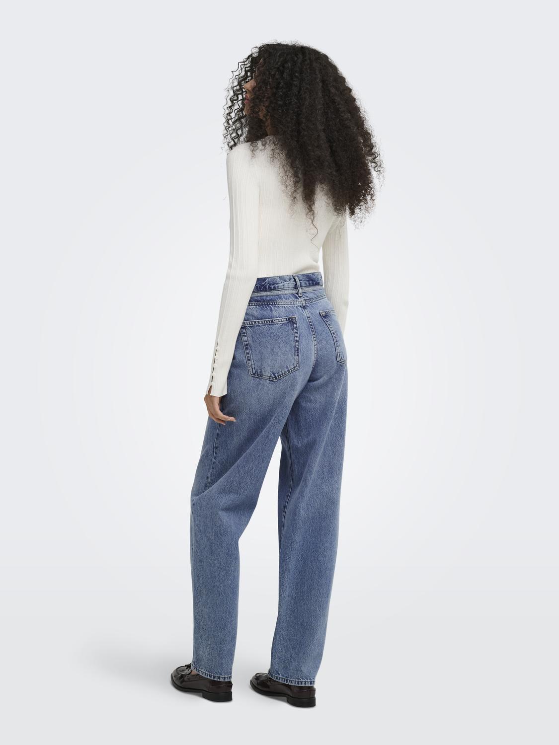 ONLGIANNA Riemlussen Hoge Taille Straight Fit Jeans - 2