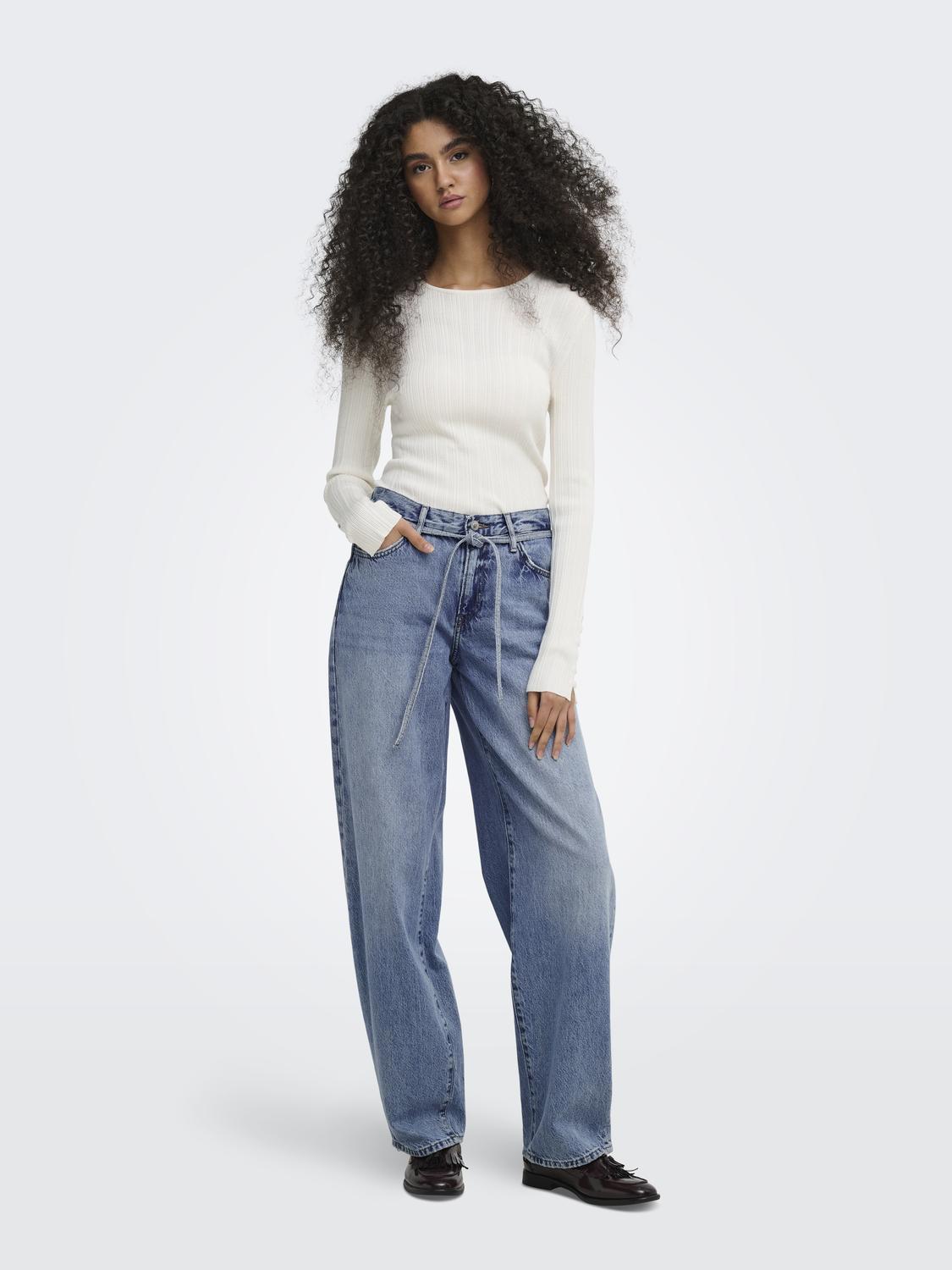 ONLGIANNA Riemlussen Hoge Taille Straight Fit Jeans - 7