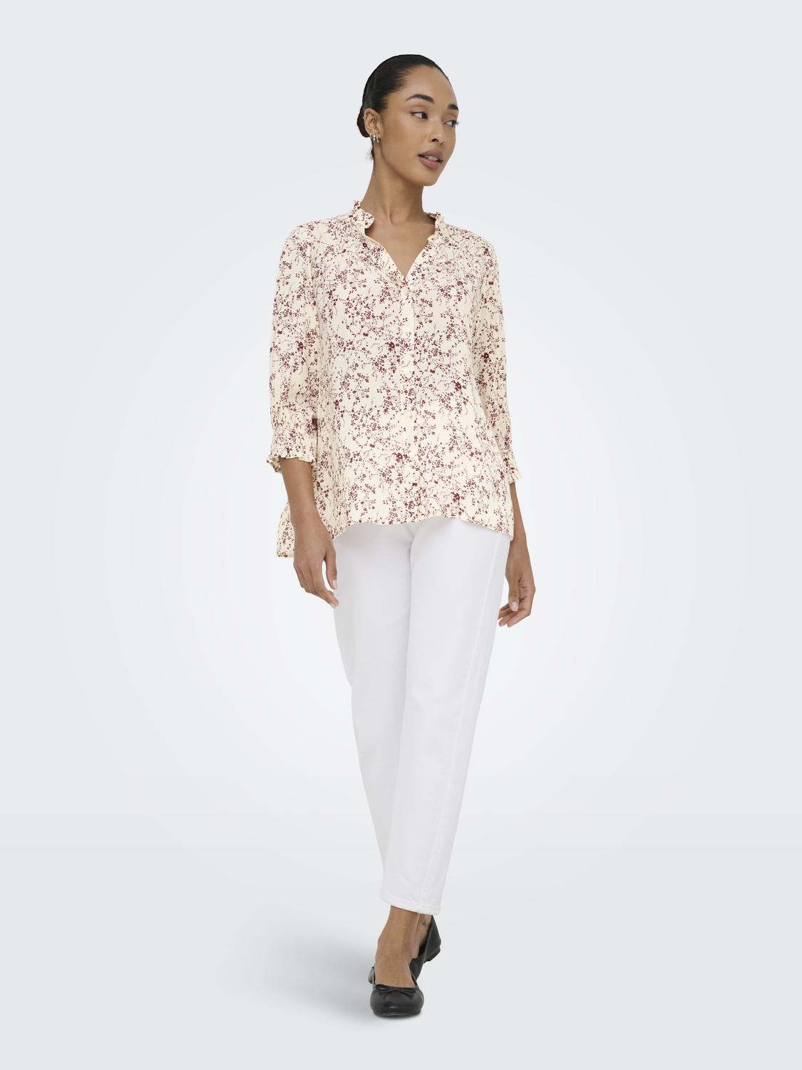 ONLRAYA Chemise féminine à coupe régulière et manches 3/4 - 6