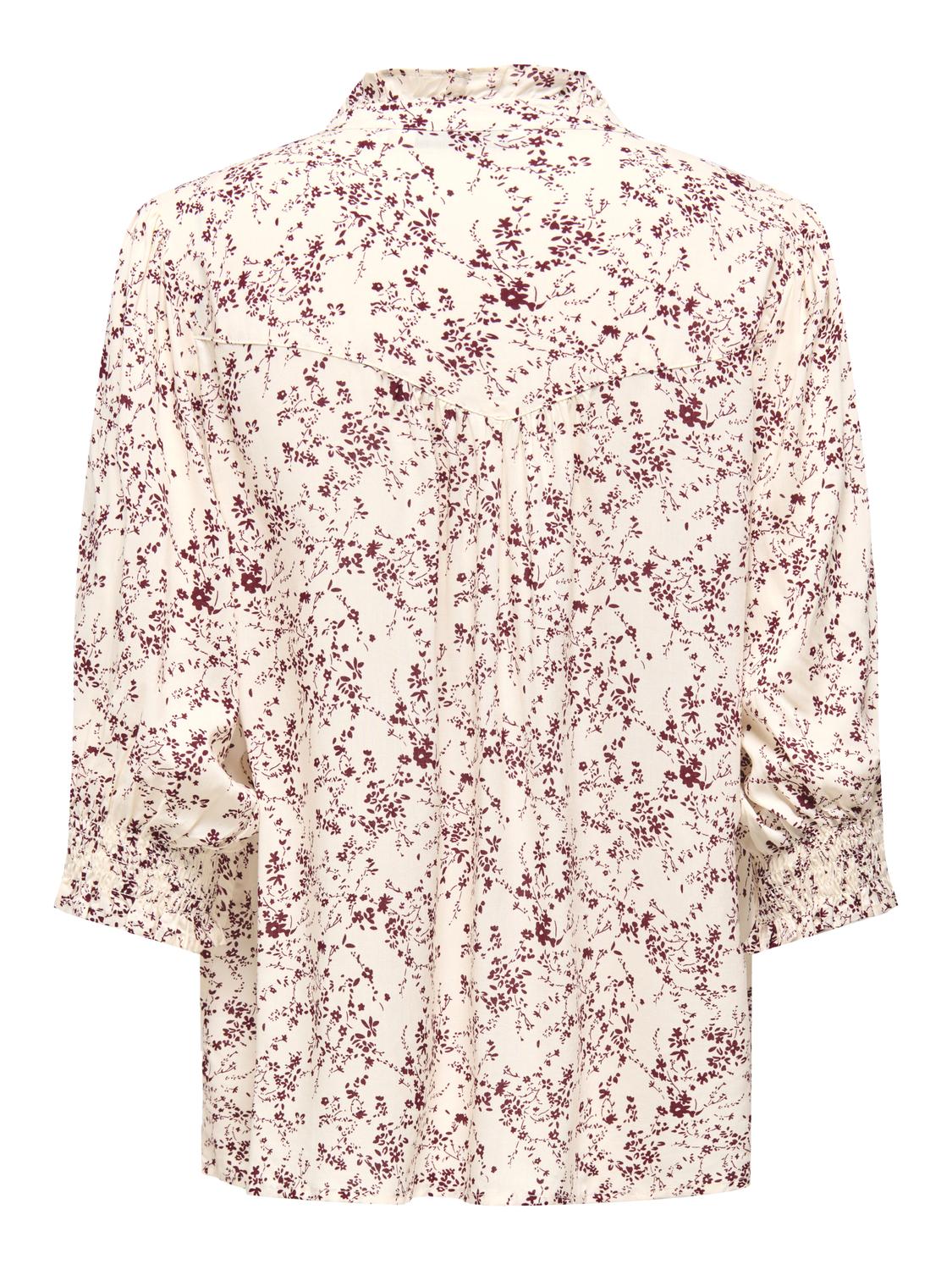 ONLRAYA Chemise féminine à coupe régulière et manches 3/4 - 7