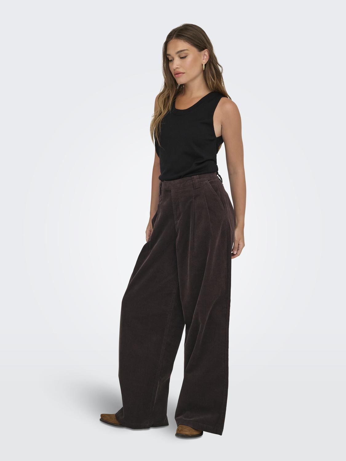 ONLSVEA-NESSA MW CORD WIDE PANT CC TLR - 6