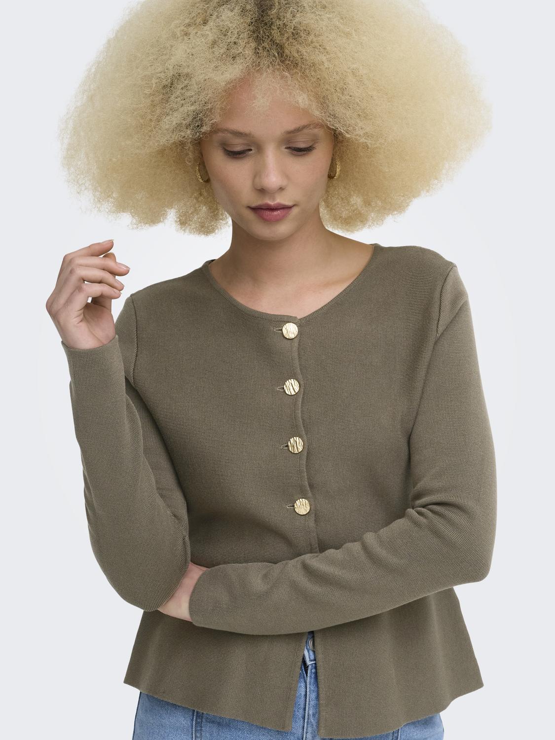 ONLMELLI LS ONECK BUTTON CARDI KNT NOOS - 4