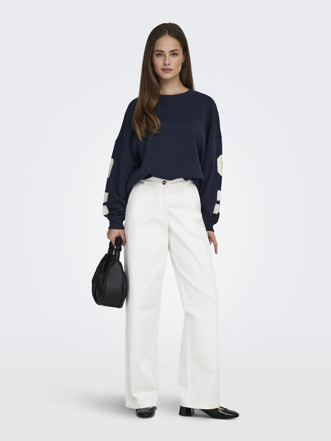ONLSWEAT Loose fit sweatshirt met O-hals voor vrijetijdsgebruik - 6