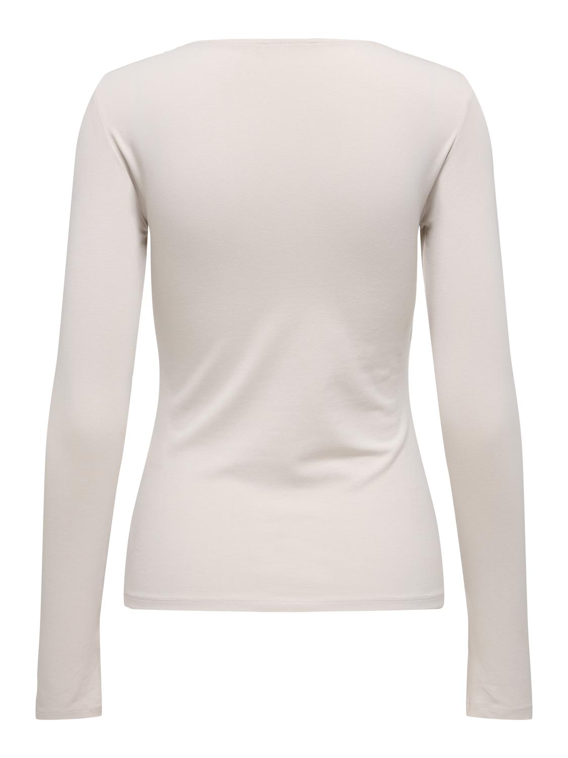 PGLOUISA Haut élégant à col rond à manches longues pour un look chic au quotidien - 2
