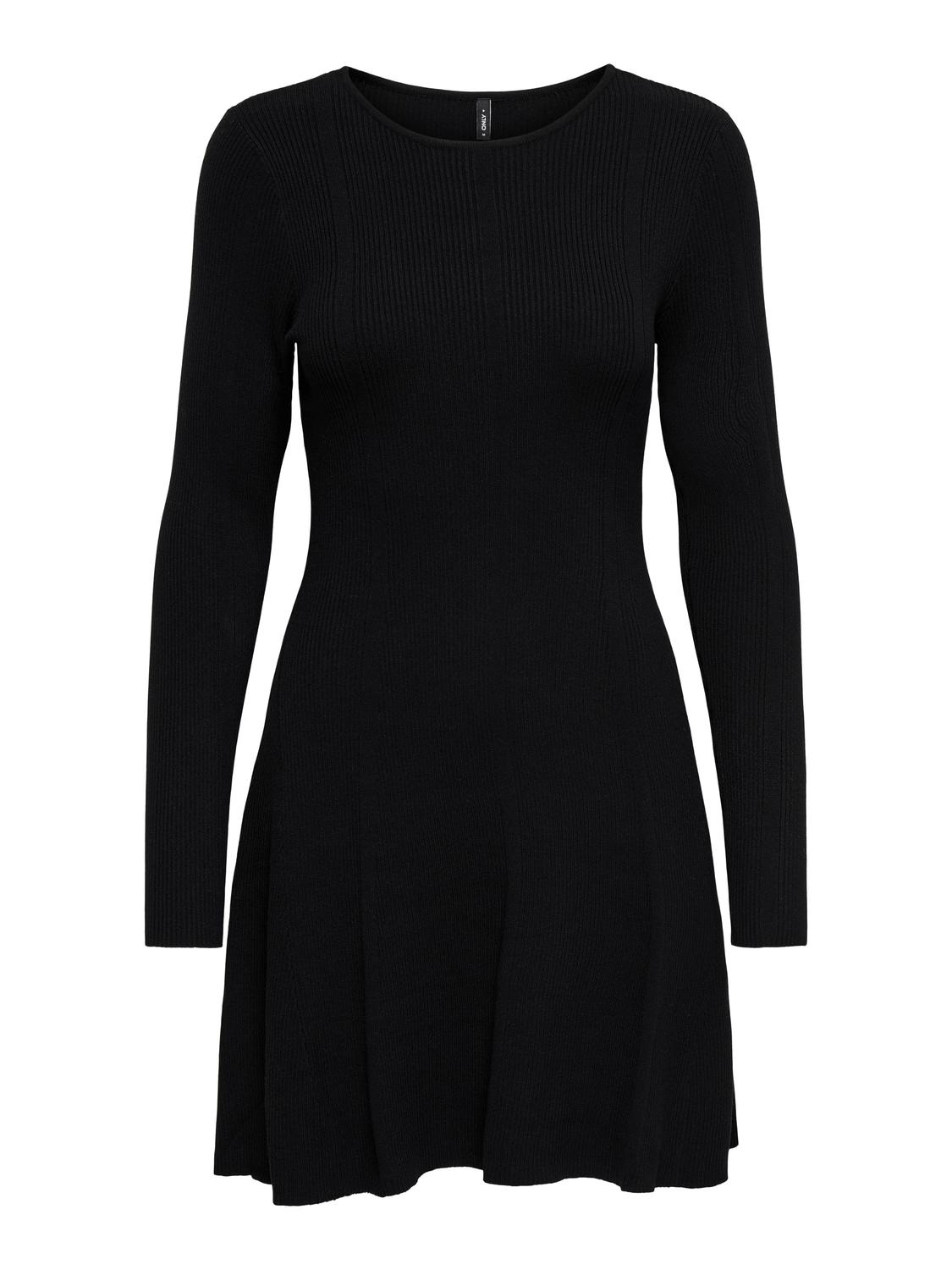 ONLMEDDI RIB LS O-NECK DRESS EX KNT - 3