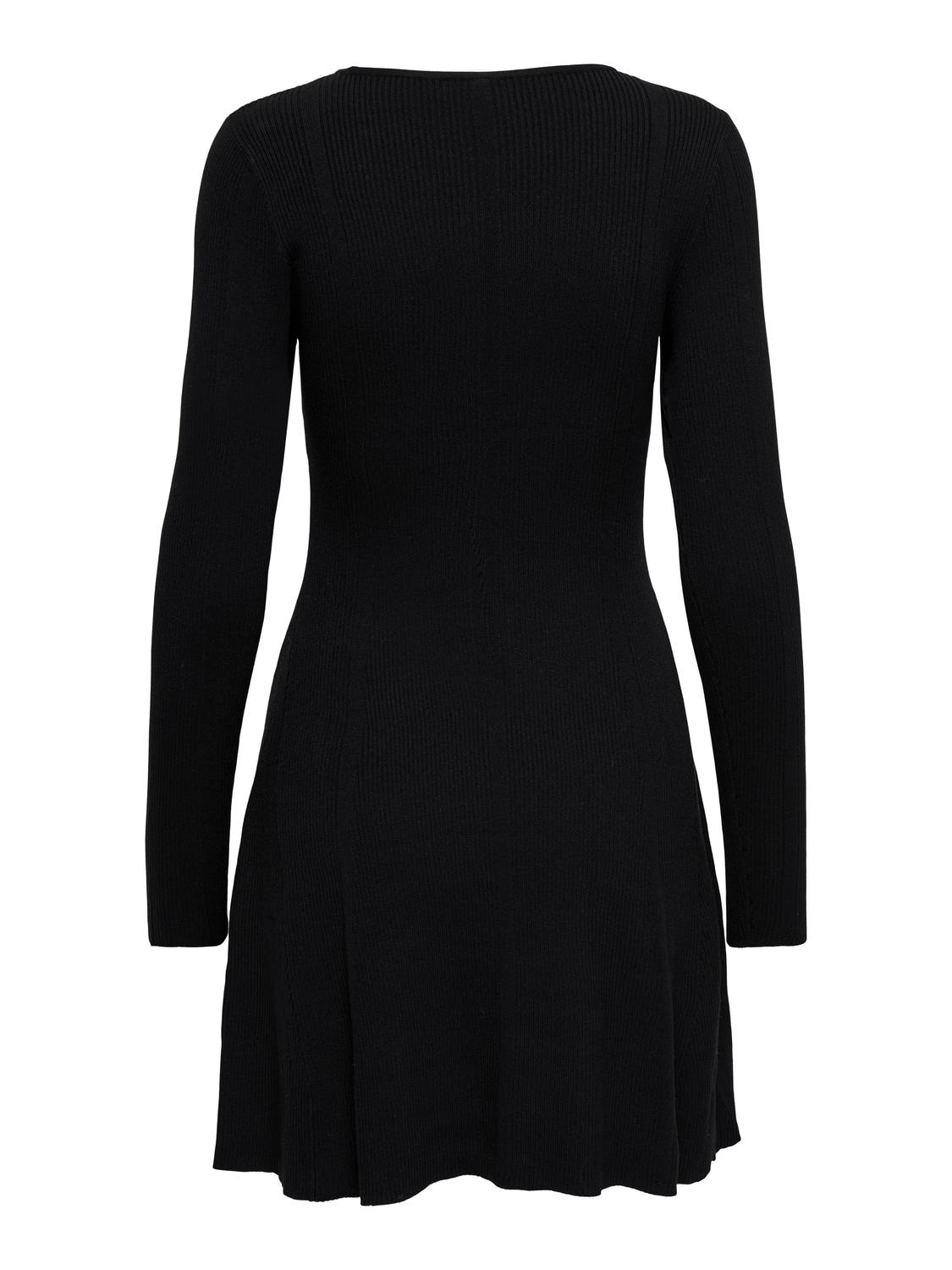 ONLMEDDI RIB LS O-NECK DRESS EX KNT - 7