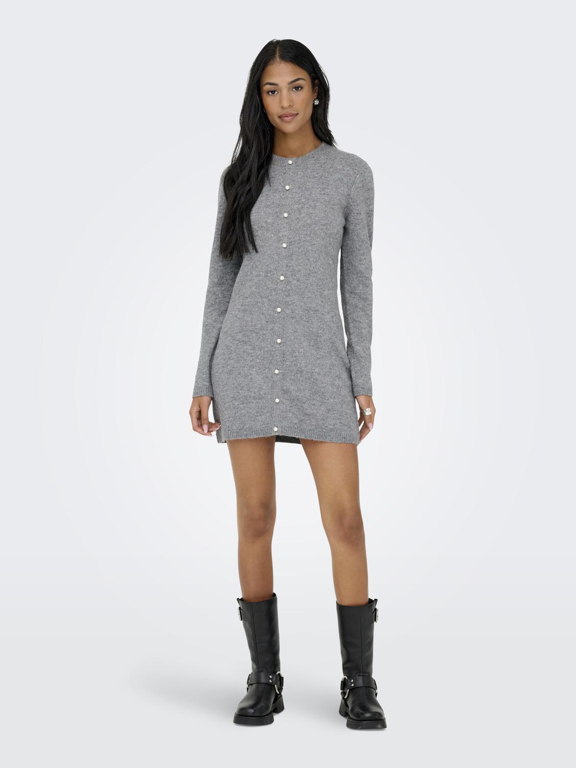 JDYSUPER LIFE L/S SHORT PEARL DRESS KNT - 6