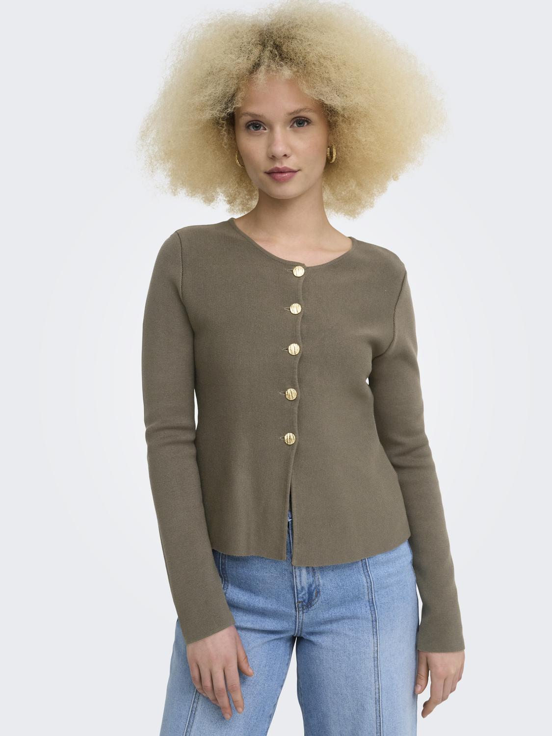 ONLMELLI LS ONECK BUTTON CARDI KNT NOOS - 5