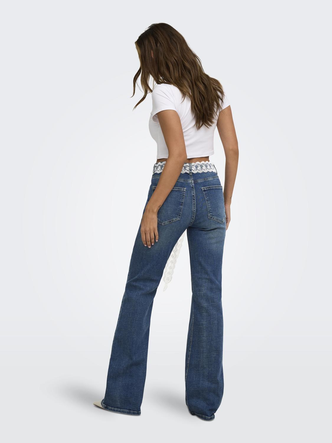 ONLREGENT HW FLARE DNM LACE BELT TAI - 2