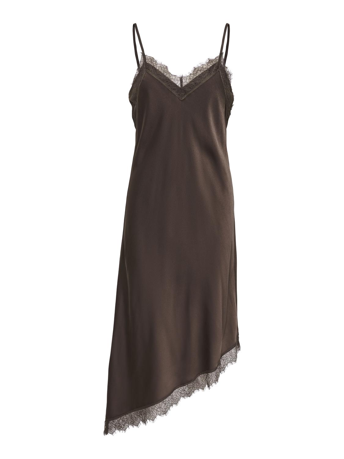 STULUMA SATIN LACE SLIP DRESS WVN