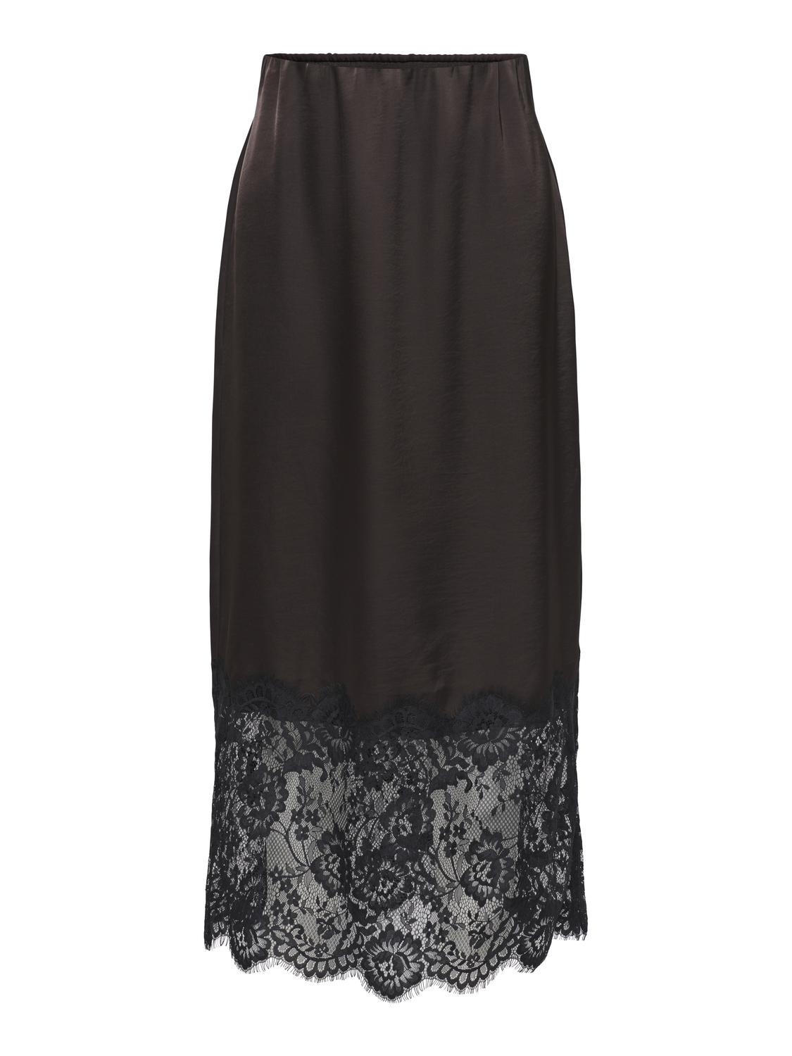 STUESTHER SATIN LACE SKIRT WVN