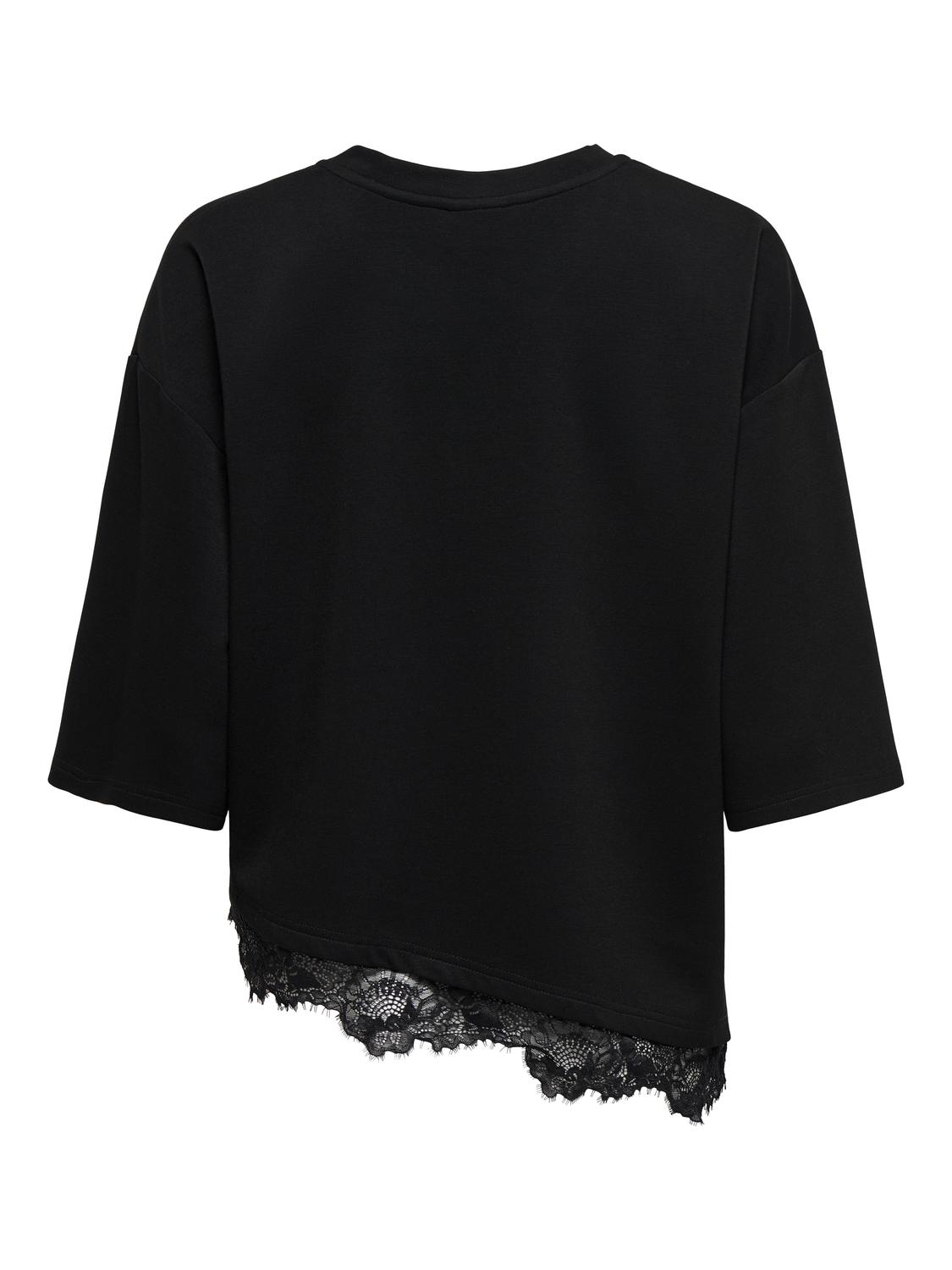 STUMATO S/S LACE ASYM TEE SWT - 3