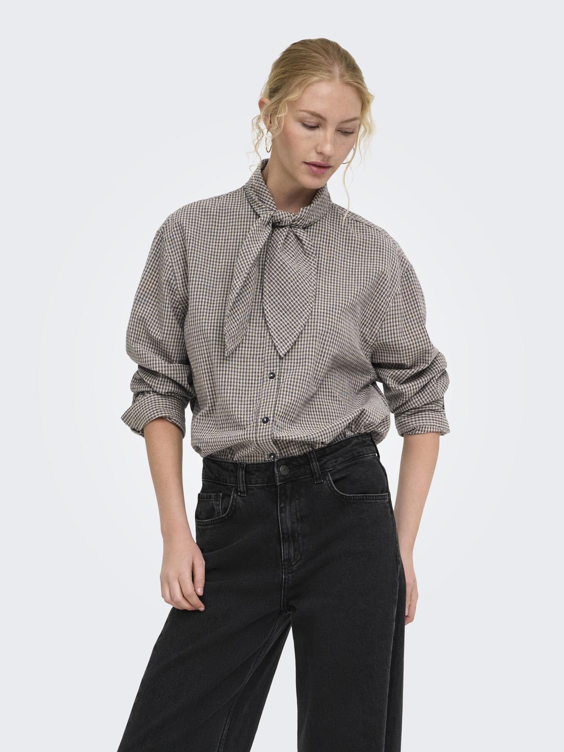 ONLMAYA CHECK BOW SHIRT WVN EX