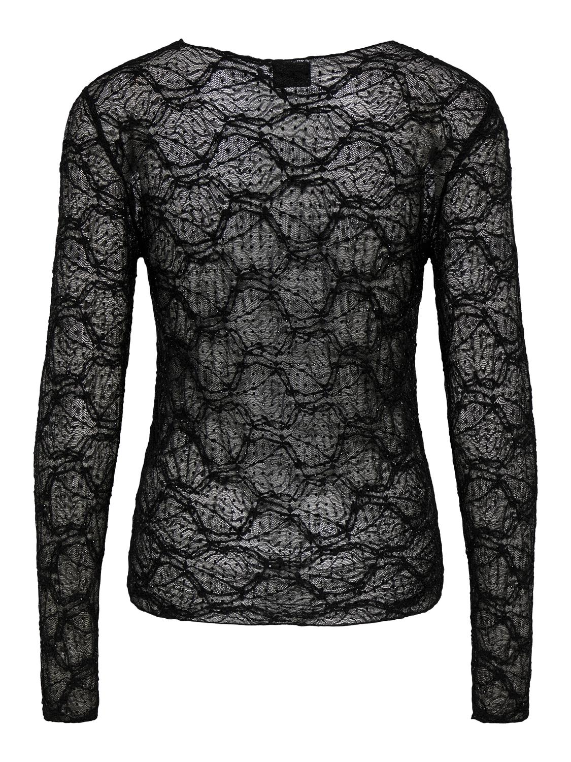 STUREDA L/S LACE SEQUINS TOP JRS - 2
