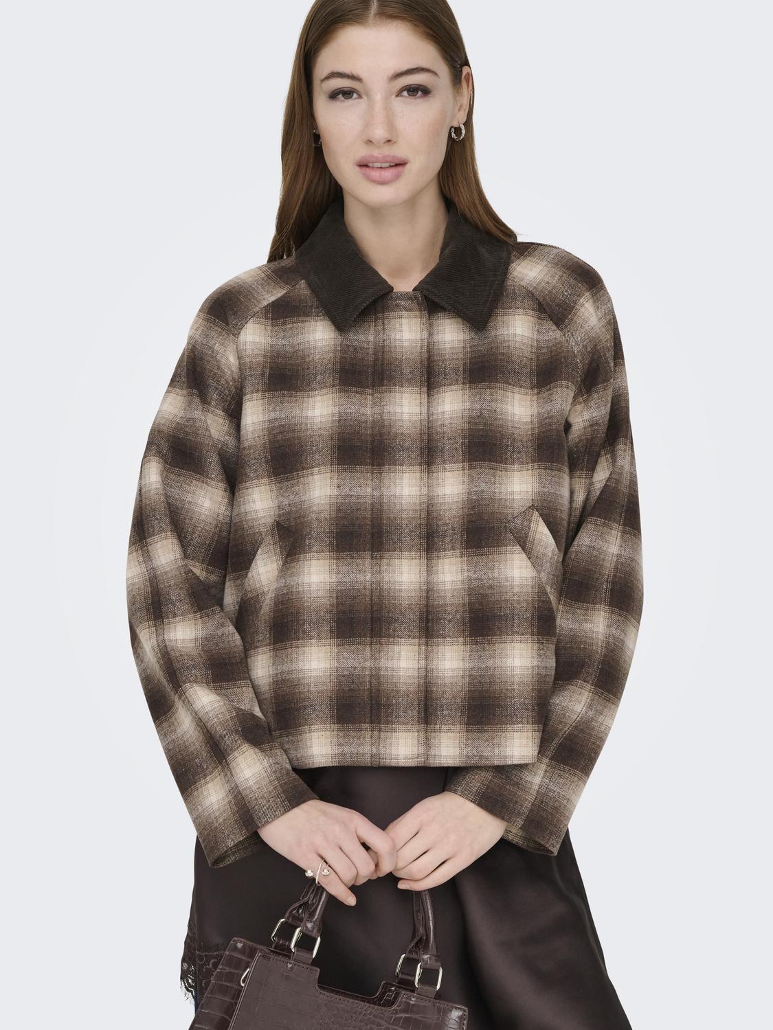 ONLKINE CHECKED CORD JACKET CC OTW - 5