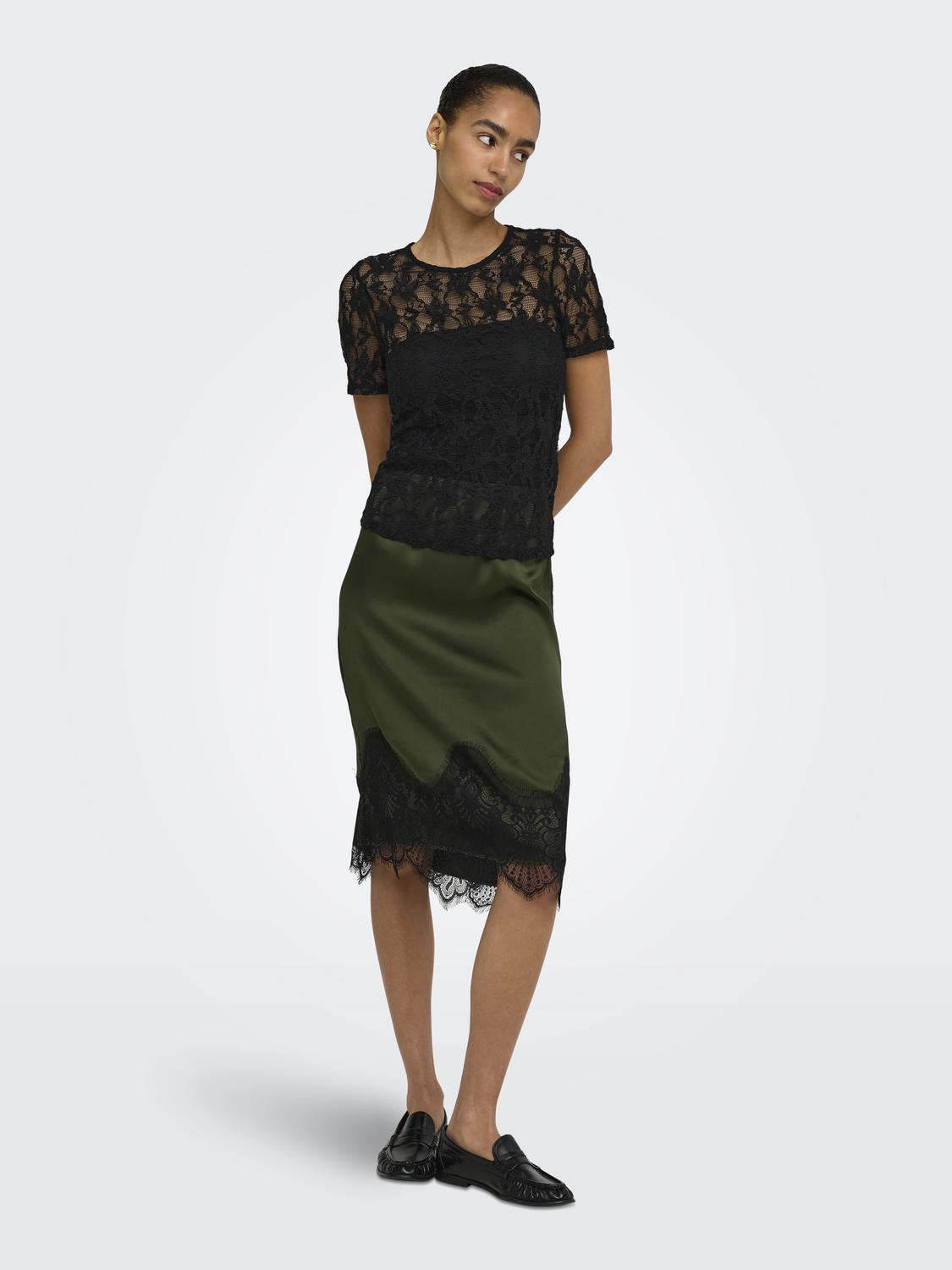 ONLALBA S/S LACE TOP CS JRS - 6