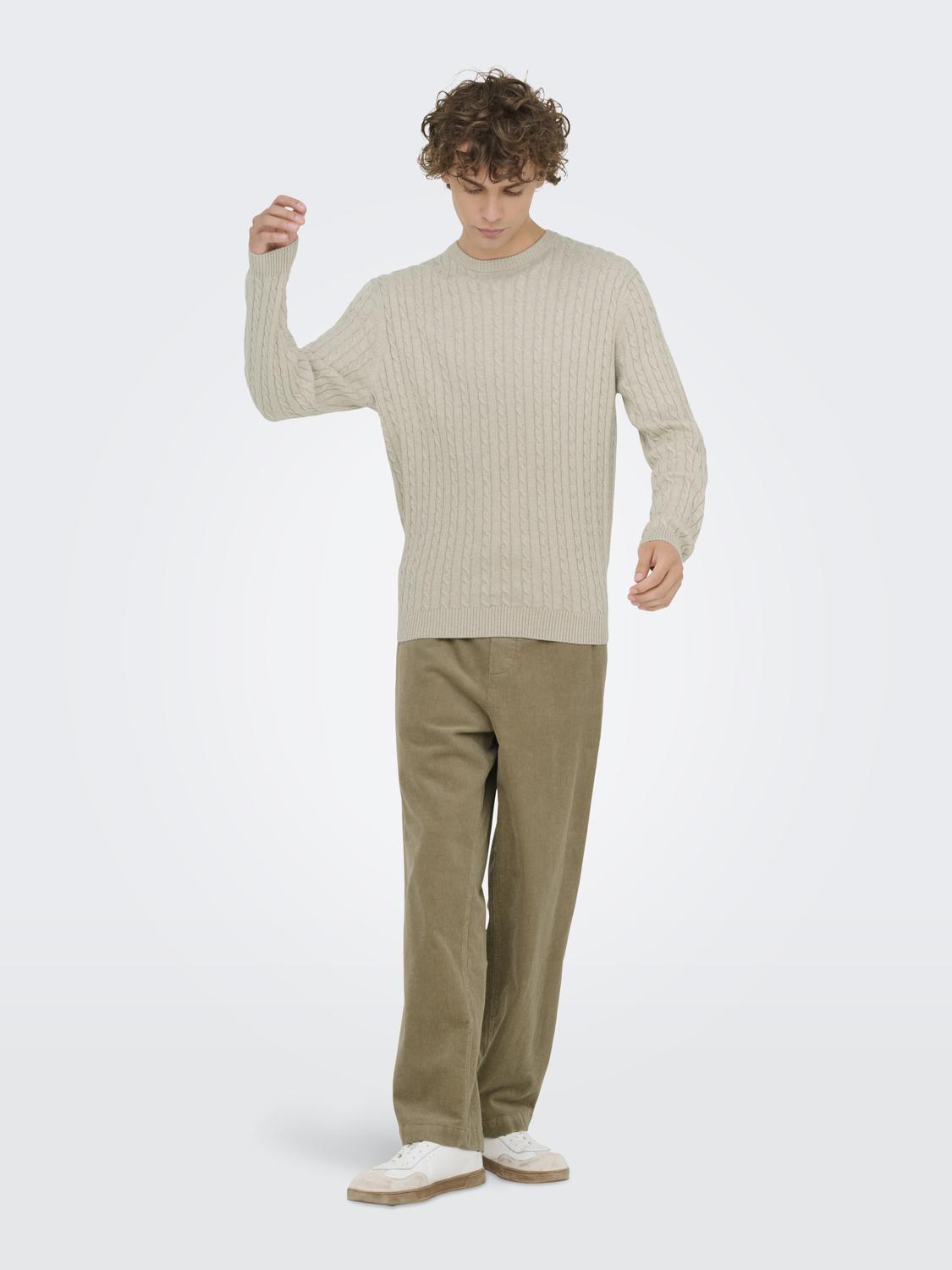 ONSLOUI REG 12 CABEL CREW KNIT NOOS - 6