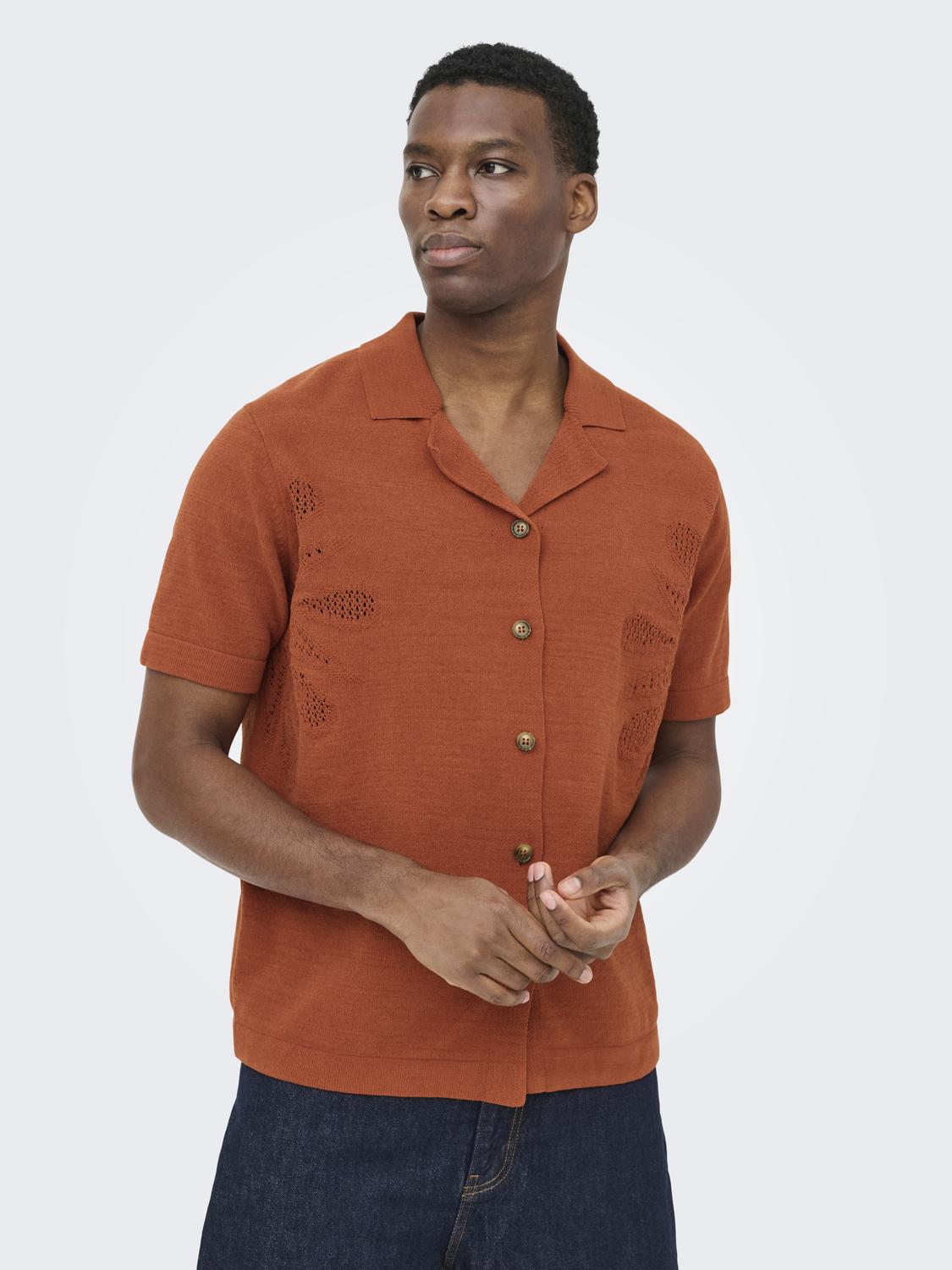 ONSJAM LIFE REG SS SHIRT KNIT - 5