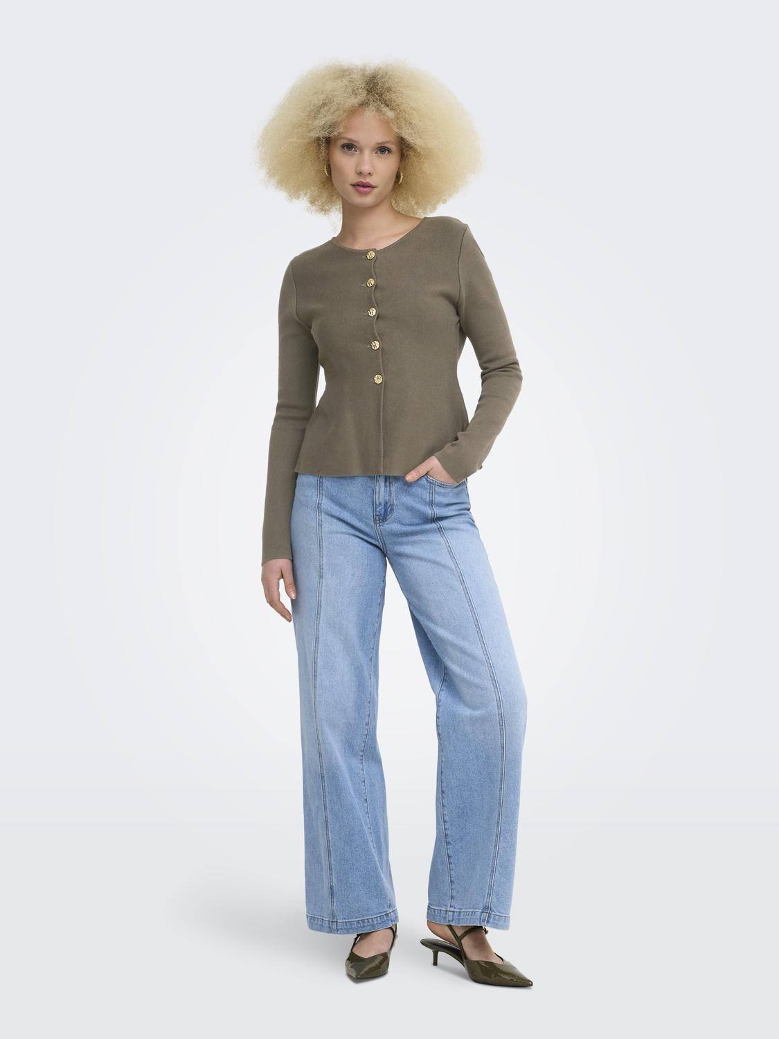 ONLMELLI LS ONECK BUTTON CARDI KNT NOOS - 6