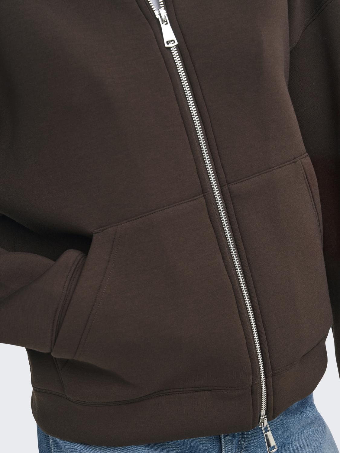 JDYSABRINA L/S SCUBA ZIP HOODIE JRS NOOS - 4