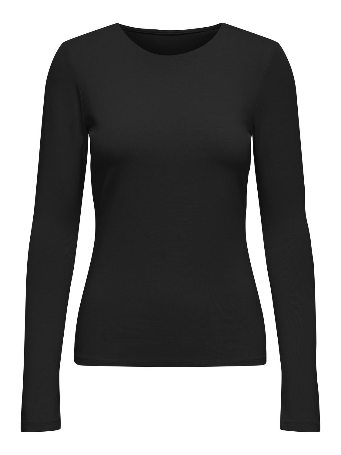 PGLOUISA Haut élégant à col rond à manches longues pour un look chic au quotidien