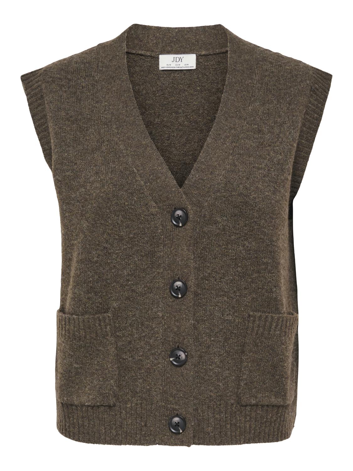 JDYSUPER S/L V-NECK VEST KNT NOOS