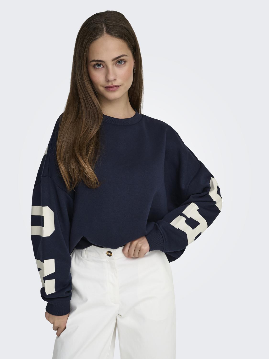 ONLSWEAT Loose fit sweatshirt met O-hals voor vrijetijdsgebruik - 4