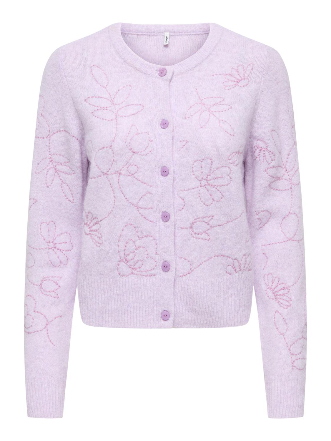 ONLSOLA LS EMB O-NECK CARDIGAN KNT - 3